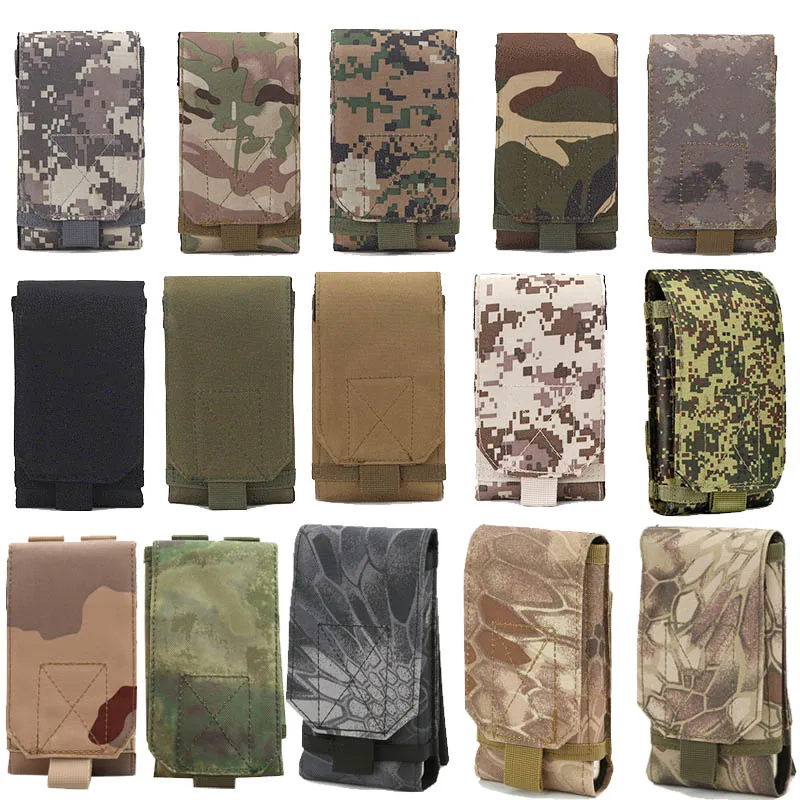 Zaino tattico per sport all'aria aperta Borsa per gilet Accessorio per attrezzi Camouflage Multi uso Molle Tacitcal Cell Pone Pouch NO11-907