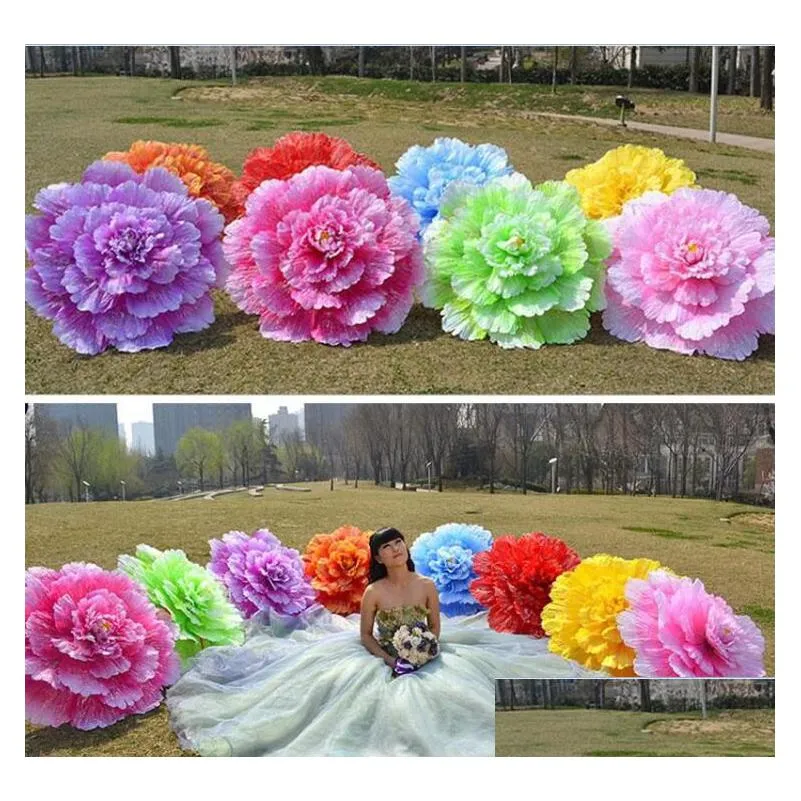 Regenschirme 70 cm Retro Chinesische Pfingstrose Blume Blume Dachprops Tanz Performance Hochzeit Dekoration POGROG ZOHT KEIS KJ5484 DROP DIE DHNVD DHNVD