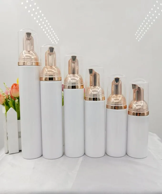 6070100ml Foaming Bottle Froth Pump Soap Mousses Liquid Dispenser Foam Bottles With Rose Gold Cap F33213465396