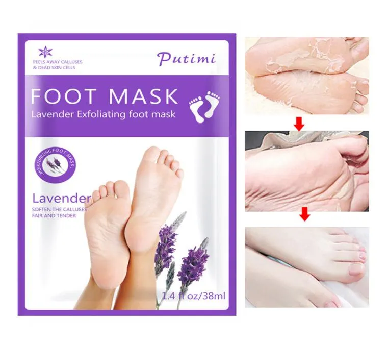 Peeling Foot Traktowanie stopy maska ​​złuszczające skarpetki do pedicure stopa maska ​​spa pielęgnacja pedicure Skarpetki Usuń martwą pielęgnację stopy 10pcs8866923