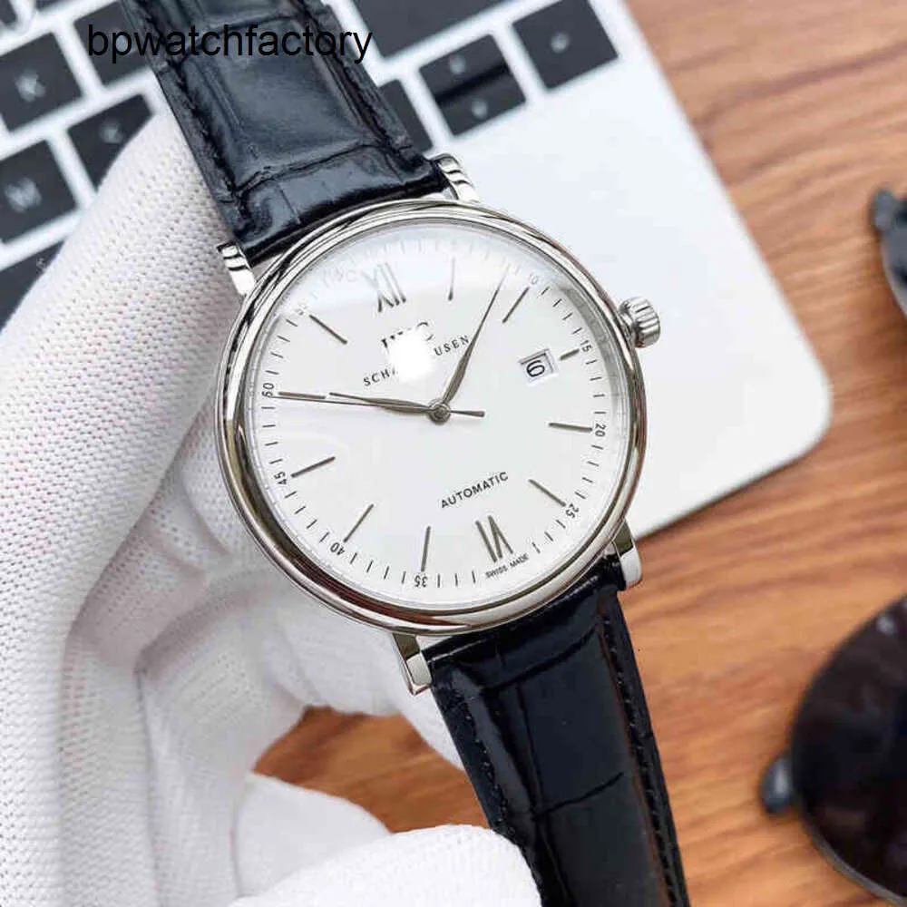 Iwcity zegarek luksusowy projektant marki Mężczyźni Luminous Luksurymen's Skórzanie 40 mm odpowiednie portugalskie modne ruch biznesowy Wysokiej jakości sklep oryginał