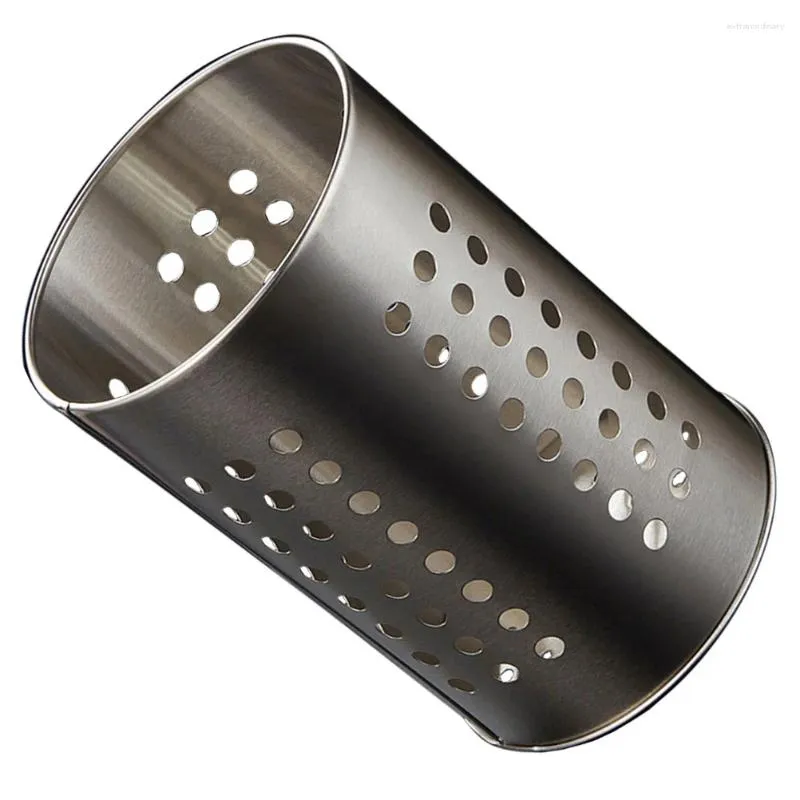 Kök förvaring i handfat torkställ rostfritt stål bestick hinksked containerhållare redskap för fest diskmaskin silverbasket korg
