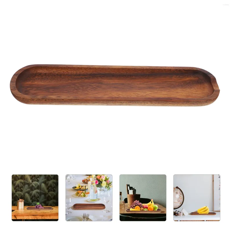 Set di stoviglie Ciotole per pasta in legno per vassoi decorativi Utensili per mangiare sushi Piatti per colazione Grandi