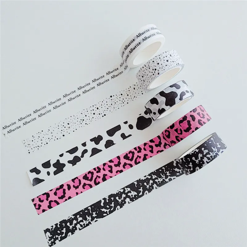 Cute Milk Cow Pattern Tapes Leopard Print Tape Decoration Hand Account Album Diary Scrapbooking DIY Masking Paper Washi Tape 2016 W0165