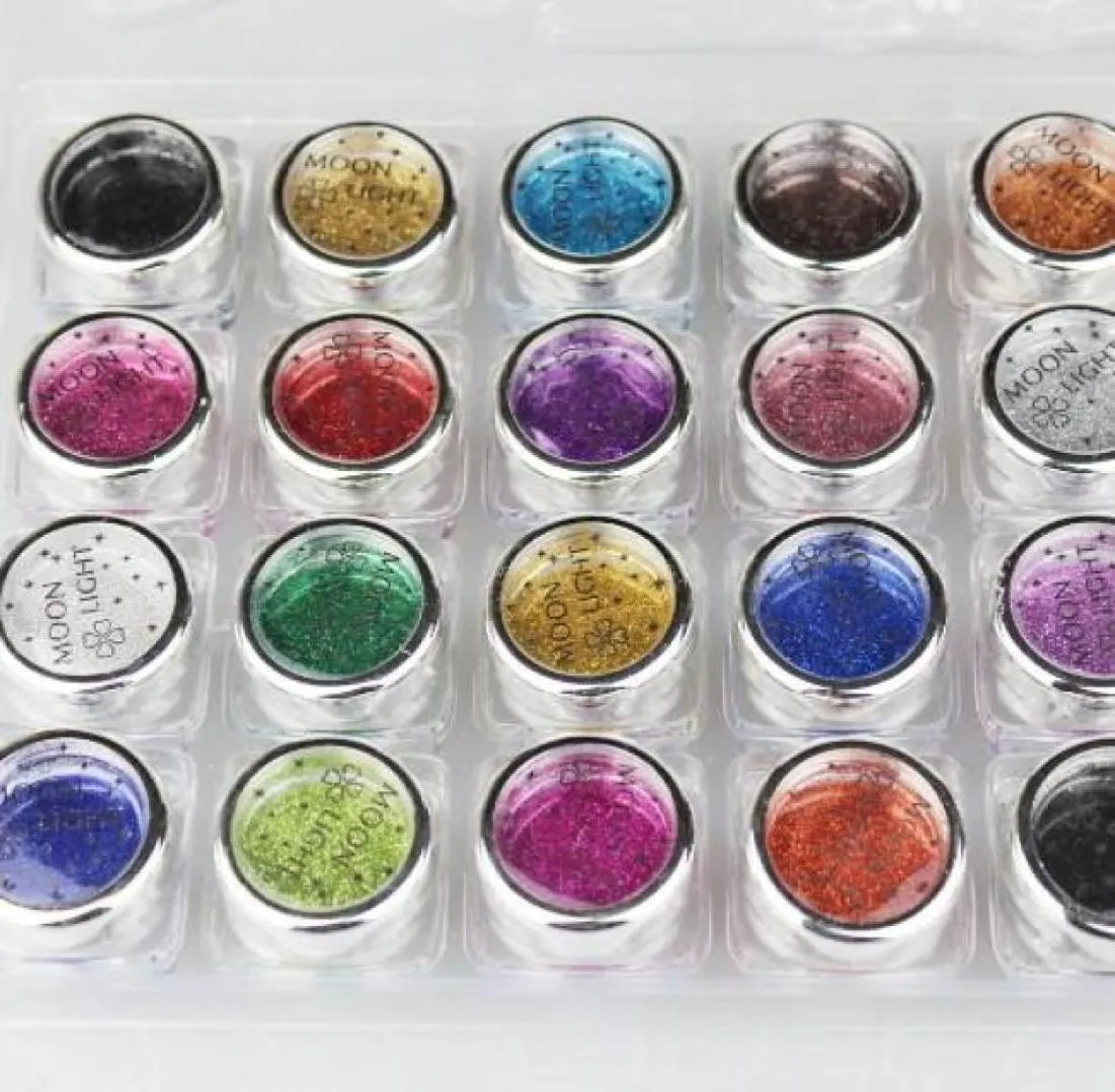 20pcslot 19 color Pro Body Painting Tattoo Glitter Temporary Tatto Glitter Diamond Santorum For Body Art7436402