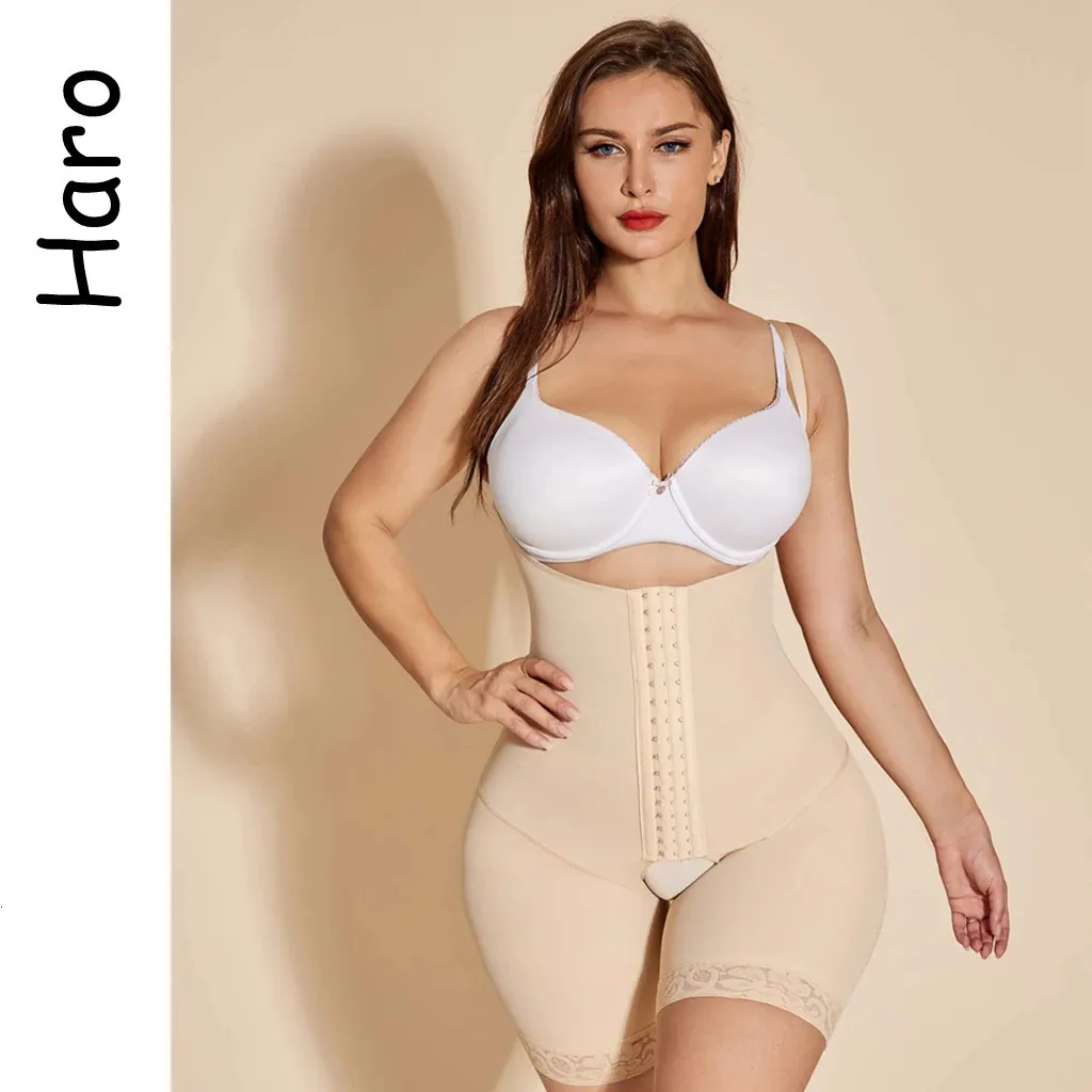 Stevige full body shaper open bestand onder buste korset stevige bodysuit taille trainer originales fajas shapewear reductieve gordels 240109