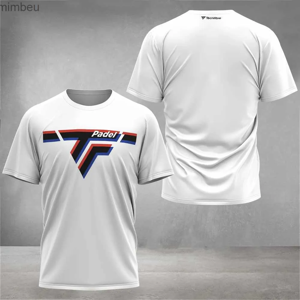 T-shirt da uomo New Tecnifibre Badminton Tuta sportiva da uomo Fitness a maniche corte Girocollo Top Maglietta da tennis traspirante e confortevoleL240110