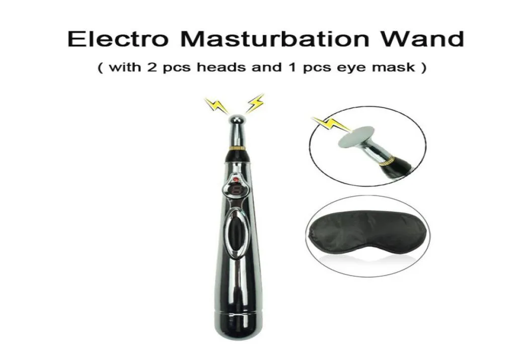 Vuxen Dagbok Electro Wand Female Breast Clitoric Stimulator Massager med BDSM Bondage Eye Mask Sex Toys For Couples Adult Games Q2546652