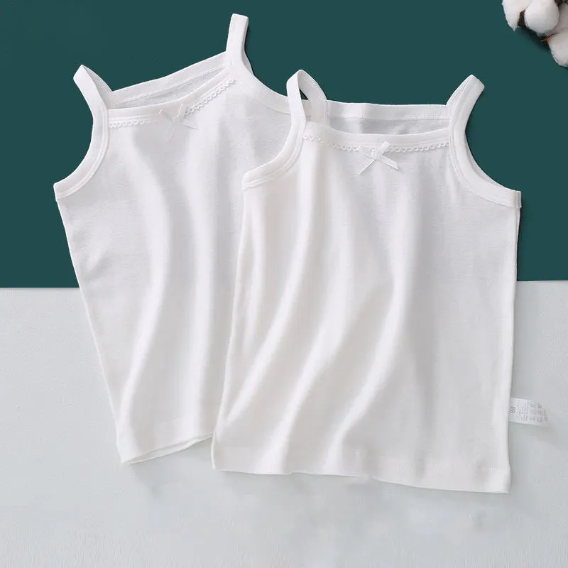 Japanese Summer Thin Children's Tank Top Cotton Baby Tank Top A-Class Boneless Girl Sling