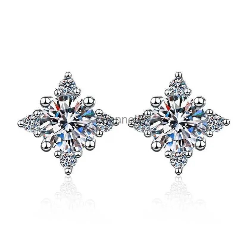 Stud ES0031 Lefei mode luxe diamant-ensemble classique couleur D Moissanite Fine étoile boucle d'oreille pour les femmes 925 en argent Sterling bijoux de fête YQ240110