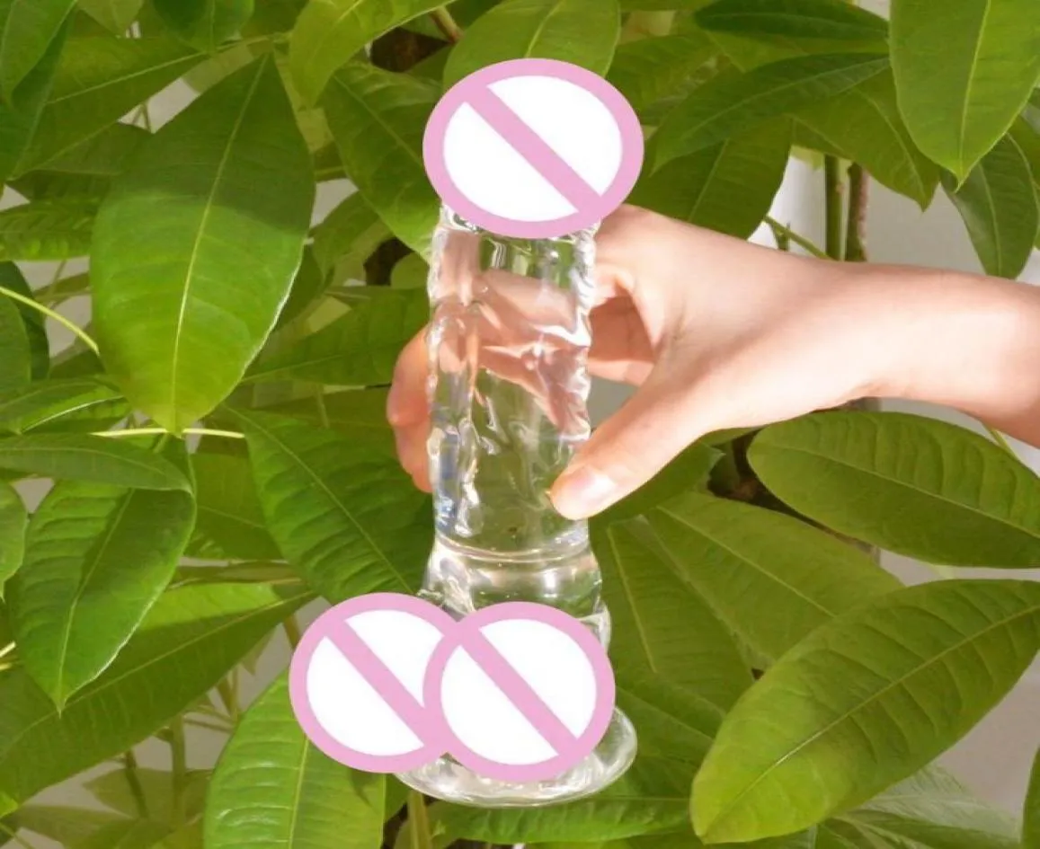 22 cm énorme gode en verre unisexe stimulateurs de point G pénis en cristal réaliste Pyrex Dick sexe gay jouets érotiques pour femmes Anal gros godes M1047006