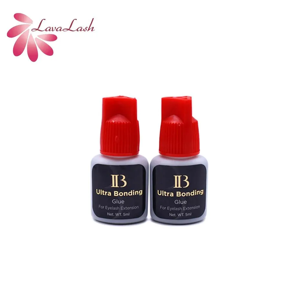 Brosses 2Bottles Korea IB IBEAUTY Ultra Bonding Glue for Eyellash Extension Original 5 ML Fast Séchagez des outils de maquillage professionnel