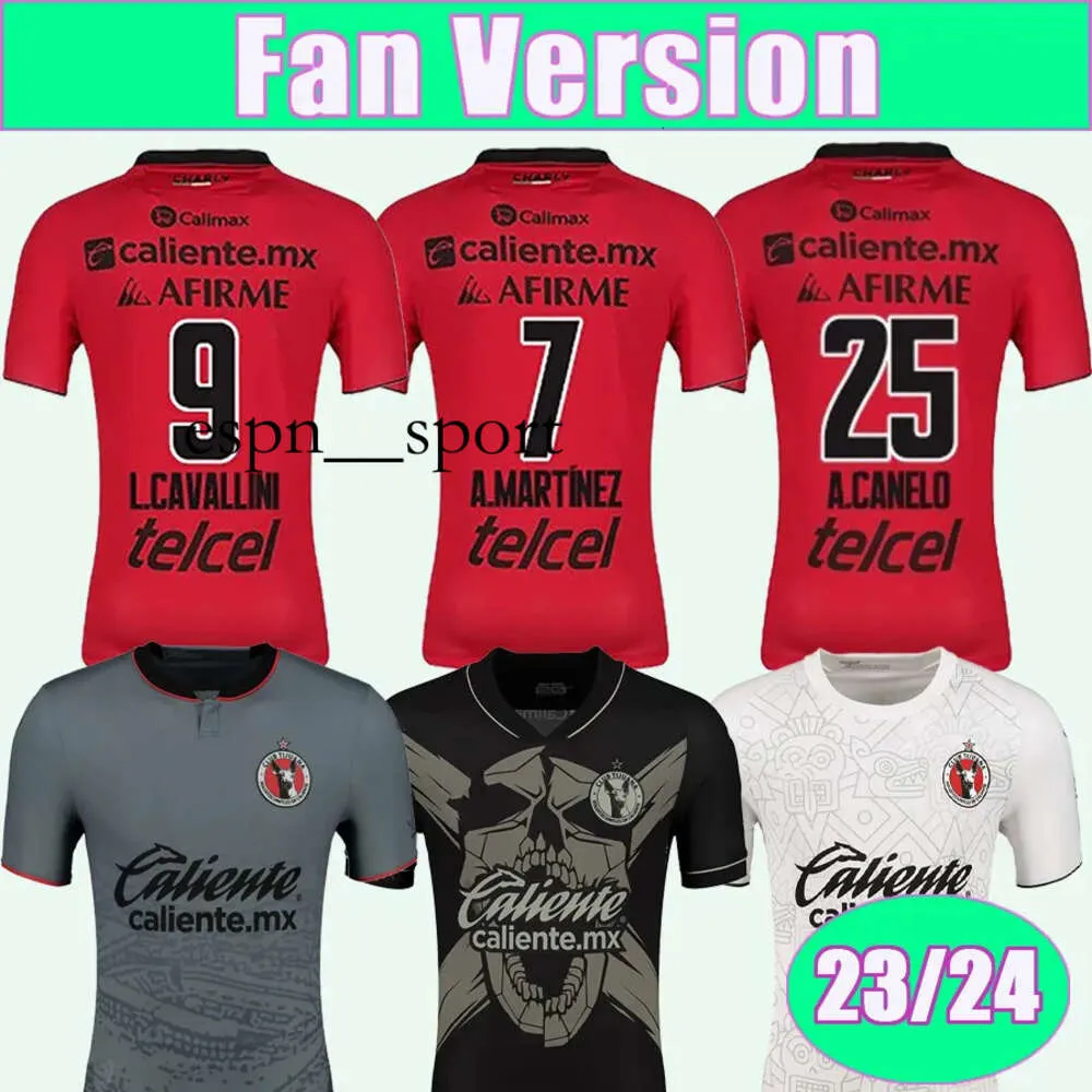 espnsport 23 24 Club Tijuana Camisa de futebol MARTINEZ CAVALLINI K. CASTANEDA L. RODRIGUEZ RIVERA A. CANELO C. GONZALEZ Home Away 3ª Edições Especiais Camisas de futebol