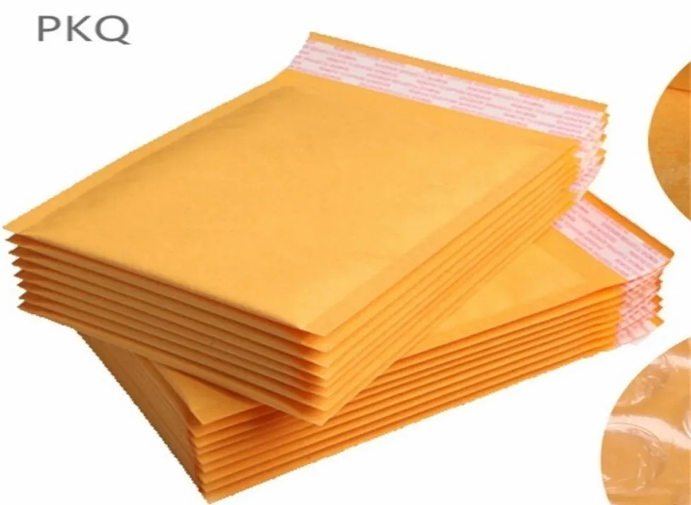 100 Stück gelbe Kraftschaum-Taschen mit verschiedenen Spezifikationen, gepolstert mit Luftpolsterfolie Y2007097356614