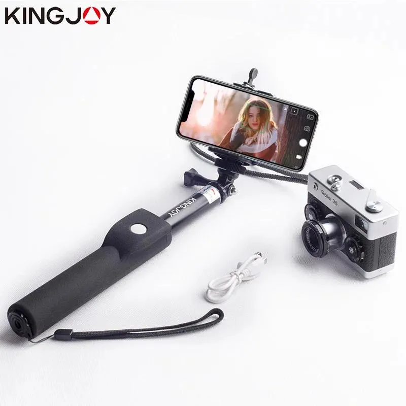 三脚kingjoyセルフィースティックポータブルBluetooth 3.0アクションビデオカメラ電話用スマートフォン用のスマートフォンGoPro DSLRカメラのユニバーサル