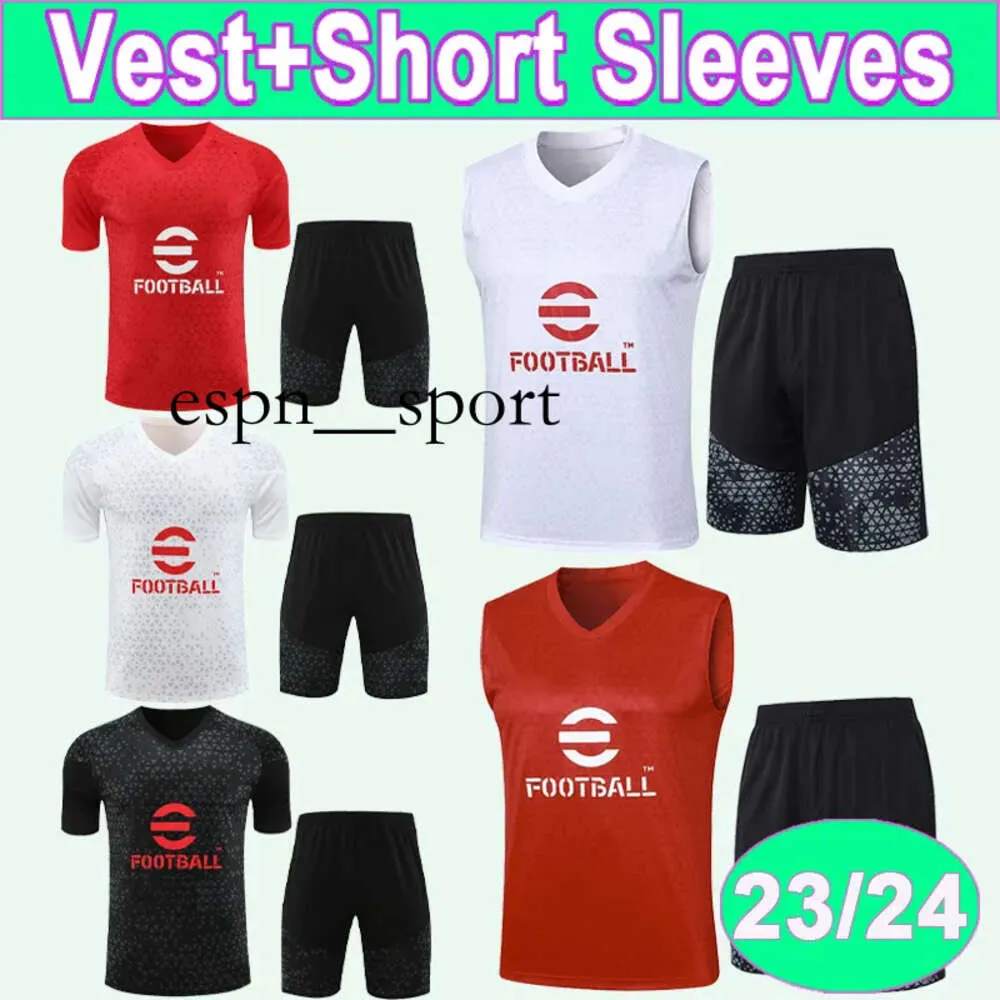 espnsport 23 24 IBRAHIMOVIC GIROUD Training Wear Short Sleeve Suit Soccer Jerseys BENNACER TONALI THEO BRAHIM A. REBIC Football Shirt Uniforms