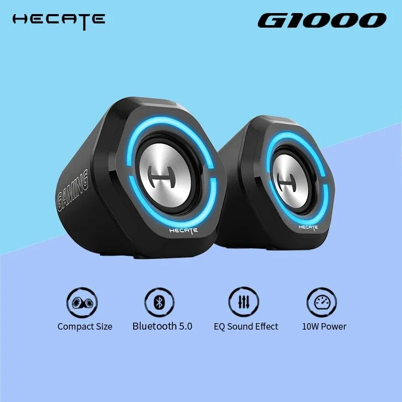 Speakers EDIFIER HECATE G1000 Bluetooth Speaker Wireless Sound Box Gaming Subwoofer Bluetooth 5.0 RGB Lighting 3.5mm AUX/USB MultiInput