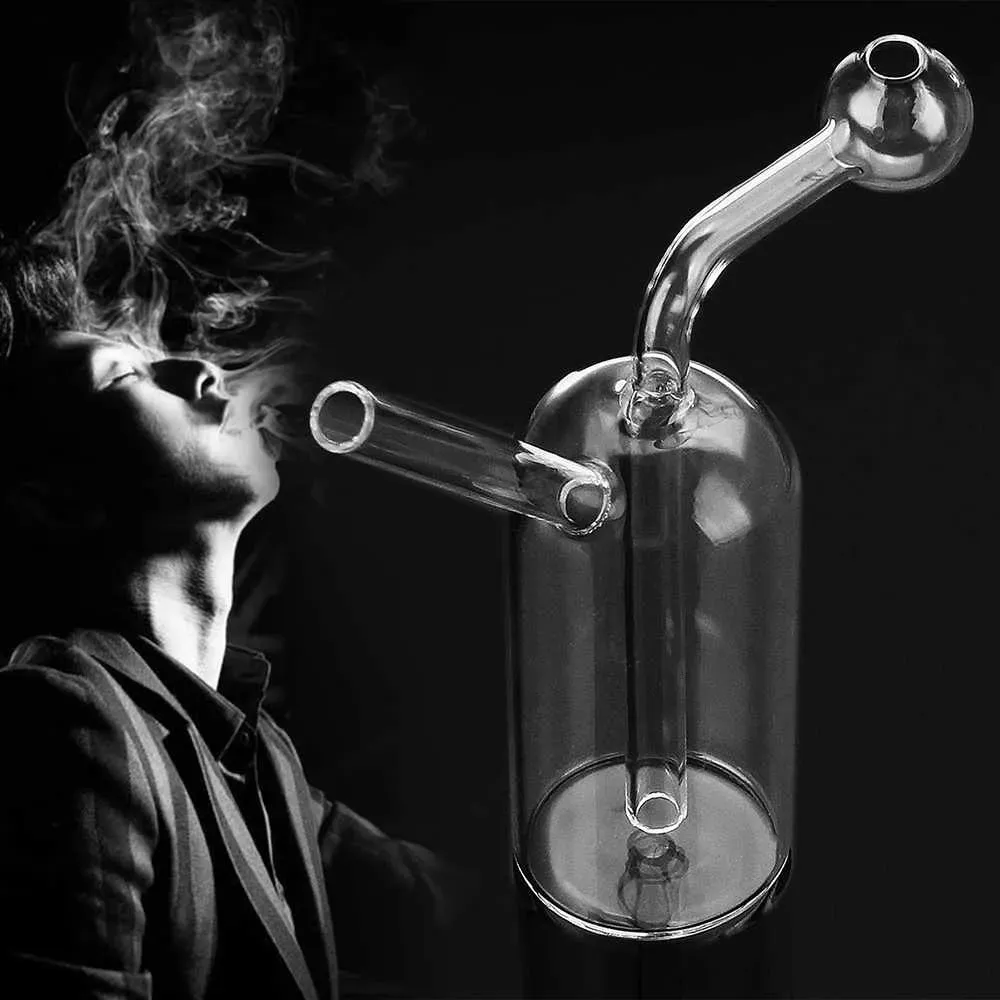 Transparent Glass Smoking Pipes Portable Glass Bowl Shisha Hookah Water Small Pot Ash Catchers Bong Tobacco Smoke Bowl Bottle Oil Burner