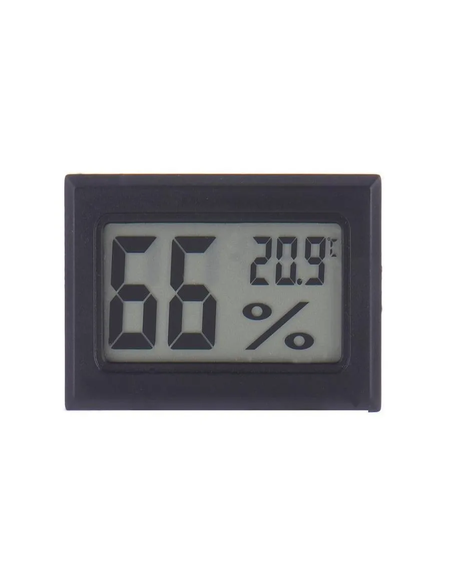 Instrumenty temperatury 2021 Bezprzewodowy LCD cyfrowy termometr wewnętrzny higrometr mini wilgotność temperatury Czarna biała kropla D9548234