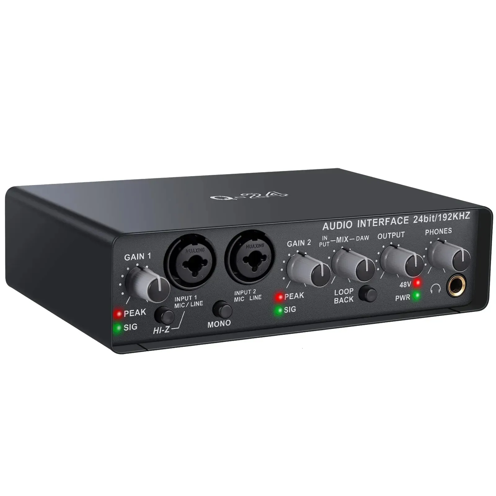 Teyun Q24 Interface Audio Professionnelle Universelle USB Ordinateur