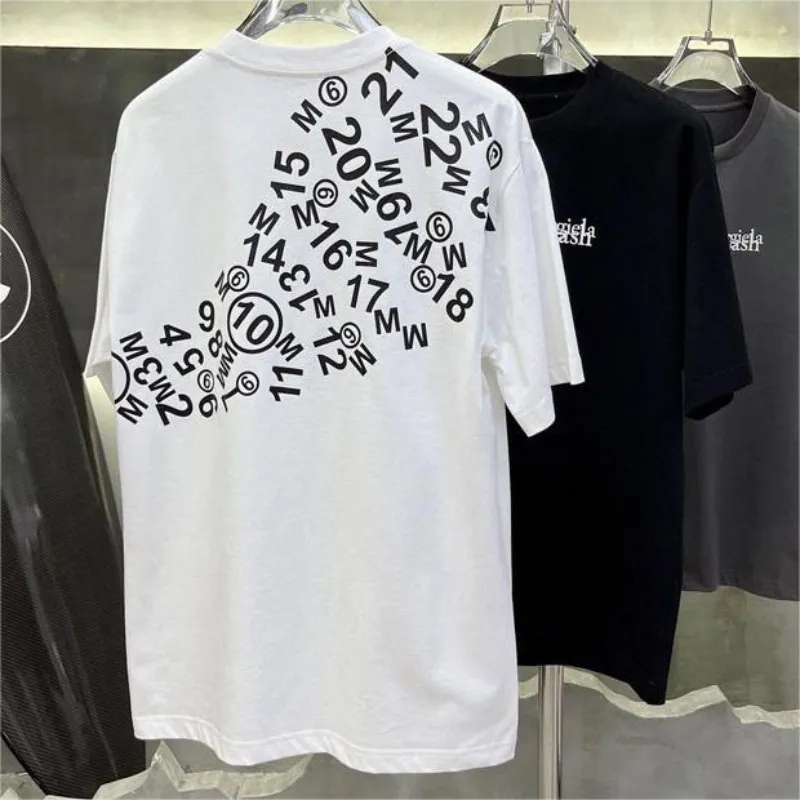 Primavera verão camiseta simples carta impressão manga curta camiseta roupas masculinas femininas