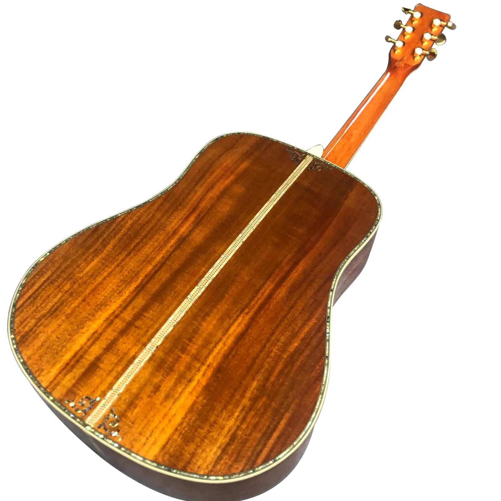 41-inch all-KOA wood ebony fingerboard, abalone inlaid acoustic guitar