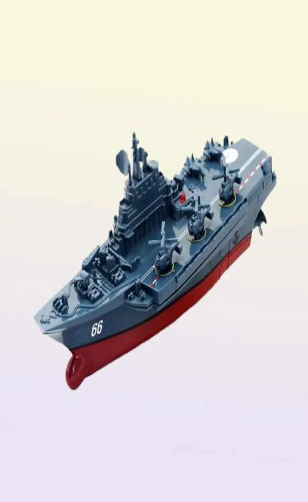 RC Boat 24GHz Remote Control Ship Warship Battleship Cruiser High Speed Boat RC Racing Toy Dark Blue2065119