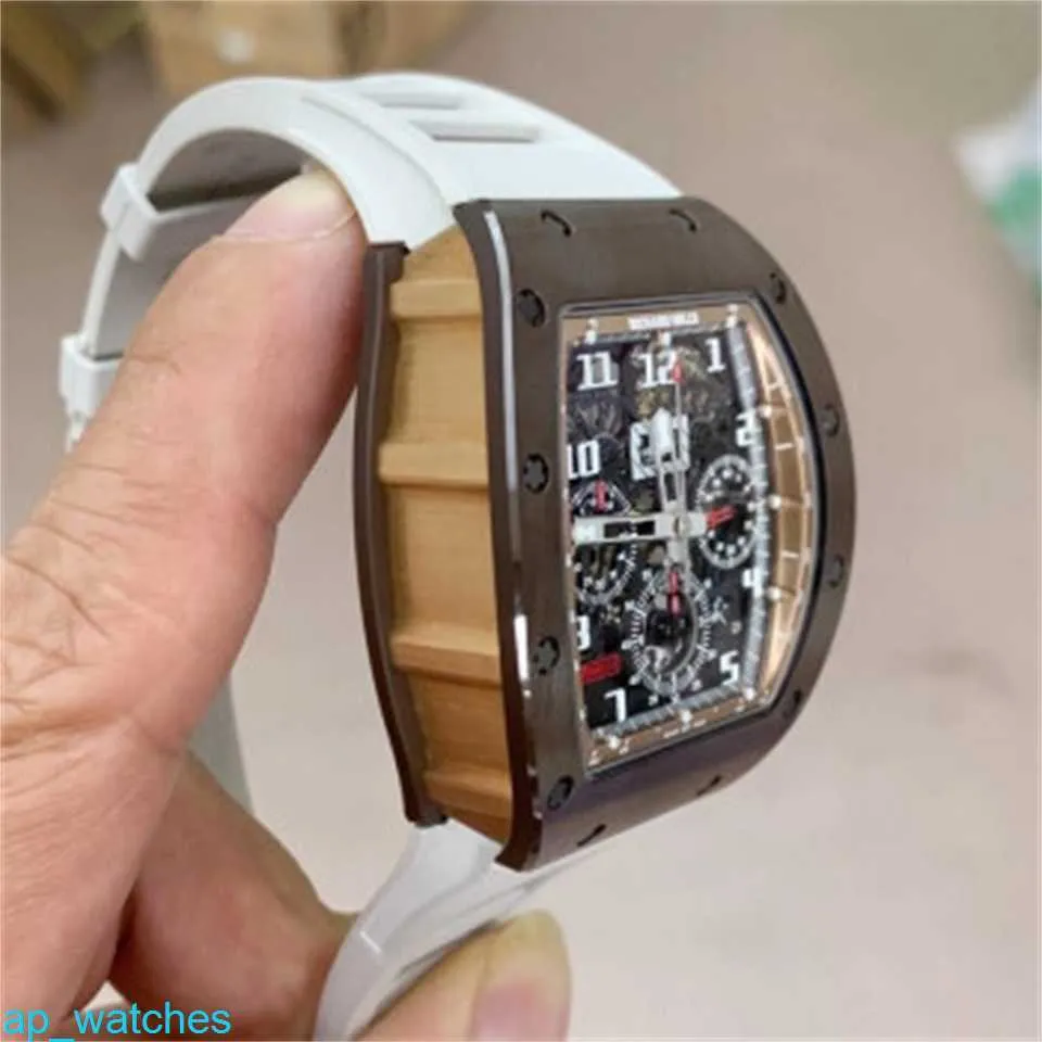 Richard Mille RM011 Men s Automatic Chronograph Watch in Chocolate Ceramic with Gold Accents