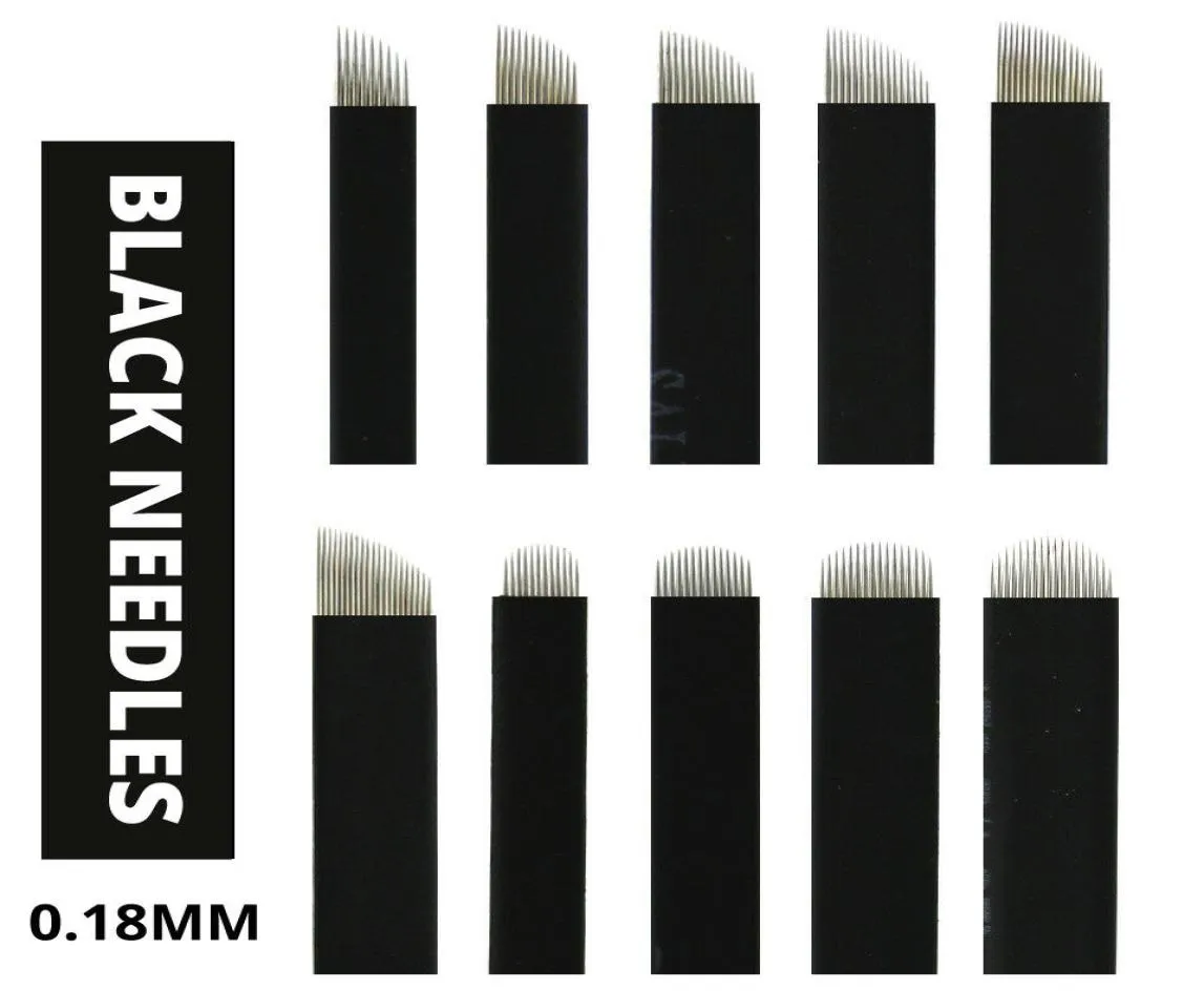 100Pcs Microblading Blades Needle 9 12 14 16 18 21 U Shape For Semi Permanent Makeup Eyebrow Tattoo Manual Pen3948752