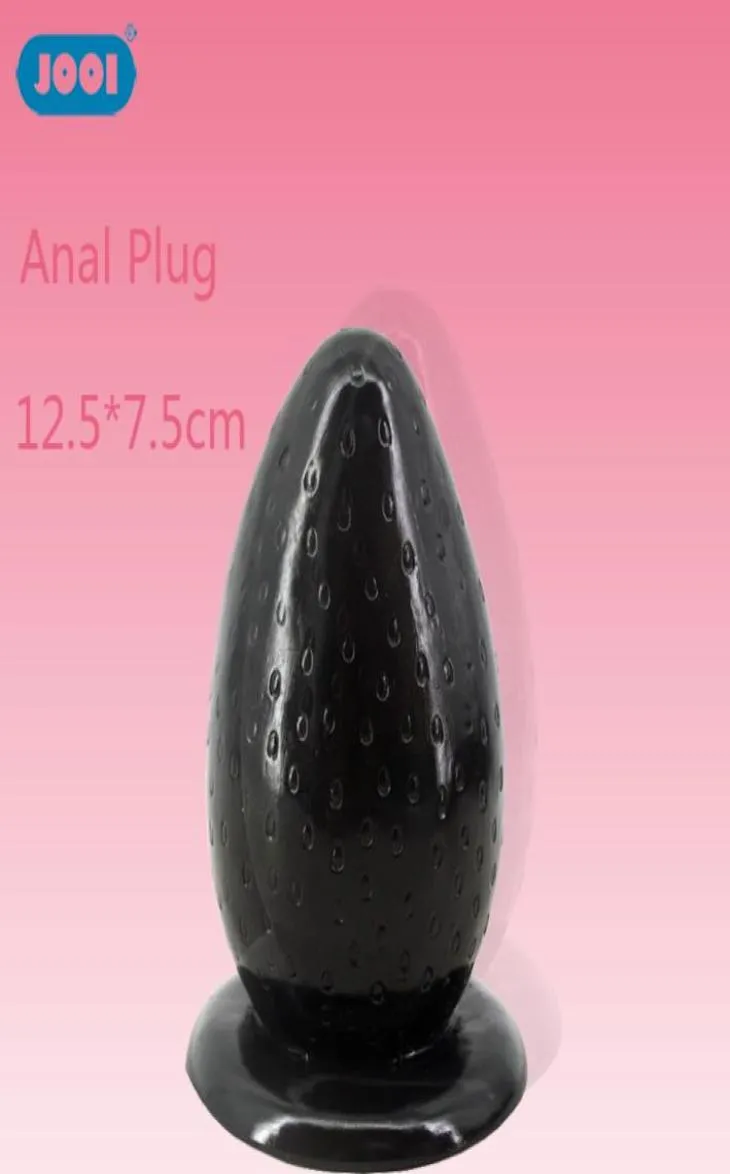 Anal Plug Strawberry Butt Plug Surface Rough with Suction Cup Anal utvidgning Man Women Sex Toys Jooi Sex Shop Y2004218052319