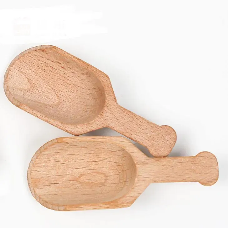 Bath Salt Powder Spoons Laundry Detergent Kitchen Utensils Mini Wooden Candy Flour Scoops Shower SPA Tool