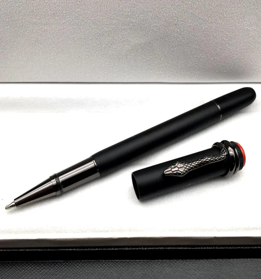 Arvsserie Matte Black Rollerball Pen Ballpoint Pen Exquisite Snake Clip Design Office School Supplies Writing Smooth Ink 7532542