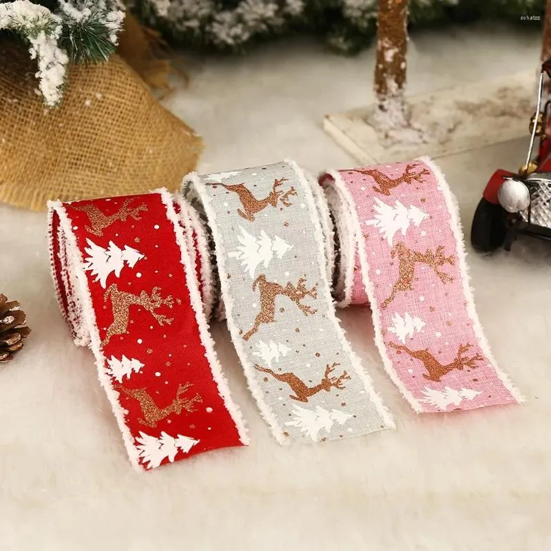 Украшение вечеринки 6,5 см рождественская лента красная розовая серия ленты для рождественских поставки ремесленных материалов.