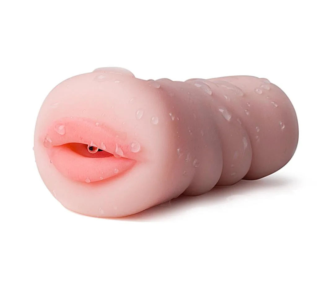 Gelugee Sex Toys for Men Silicone Artificial Vaginaoral Sex Ass Manlig Masturbation Pocket Pussy Anal Vibrator för vuxen S181010034970075