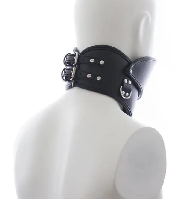 2016 Nuovo Arrivo Cuoio DELL'UNITÀ di elaborazione Collo Collari Sesso Fetish Bondage Collana Erotico Cappuccio Maschera Collo Restrizioni Audlt Giocattoli Del Sesso Girocollo q05065966265