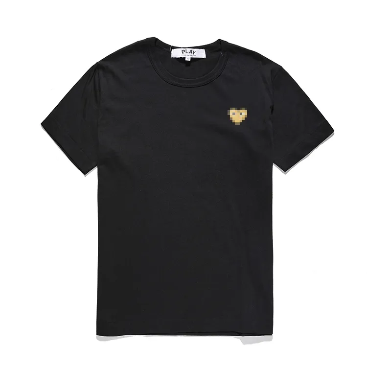 Designer TEE Com Des Garcons PLAY Yellow Heart T Shirt Unisex Japan Best Quality EURO size