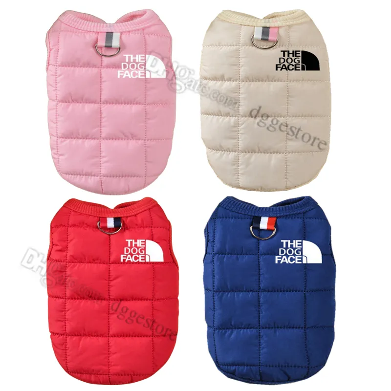 The Dog Face Dogs Apparel Vêtements de créateur pour chien Automne Hiver Animaux Manteaux Coupe-vent Chaud Veste pour animaux de compagnie Gilet pour petits chiens Bichon Chihuahua Caniche Argenté Crème XS A909