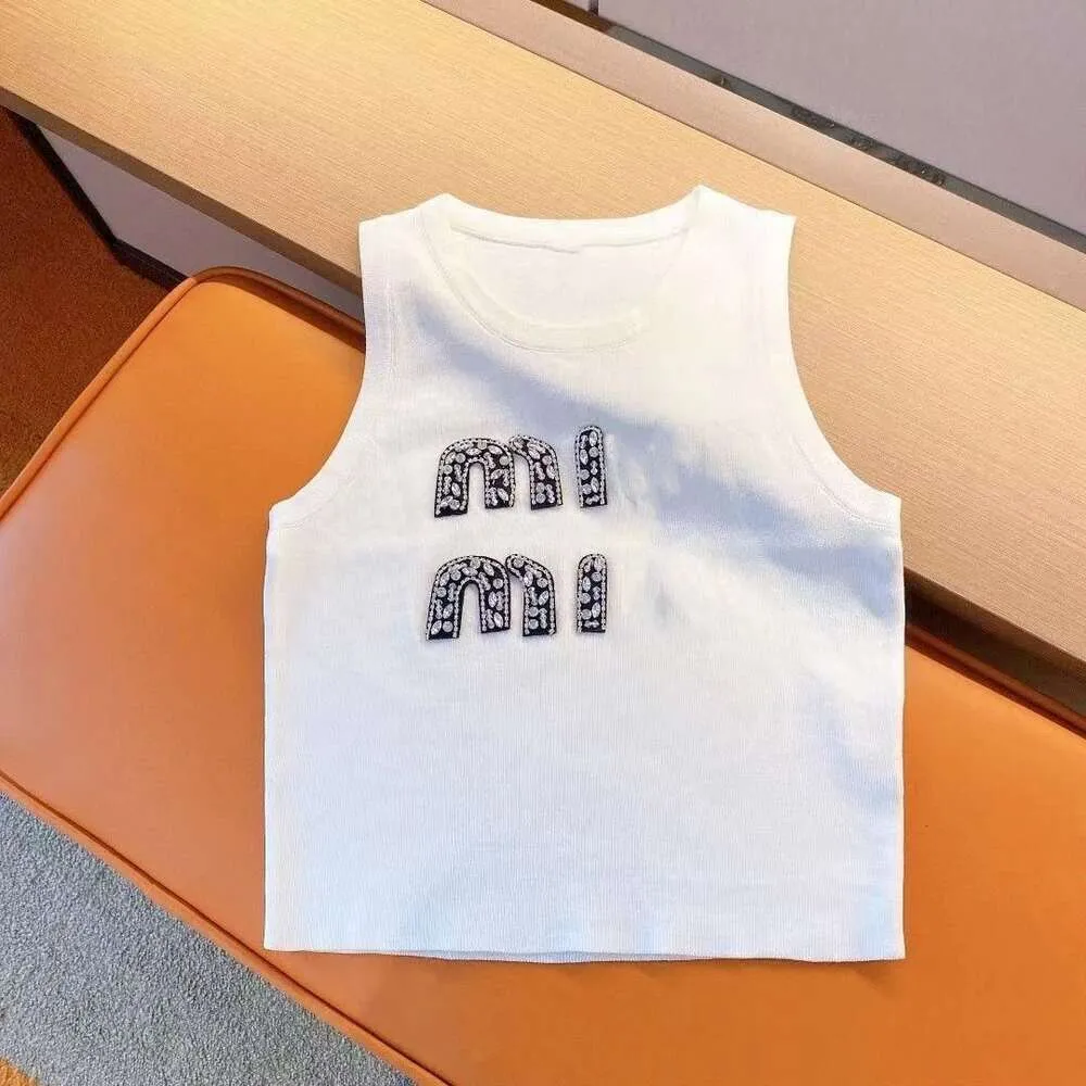 Women's Rhinestone Embroidered Sleeveless Luxury Tank Top