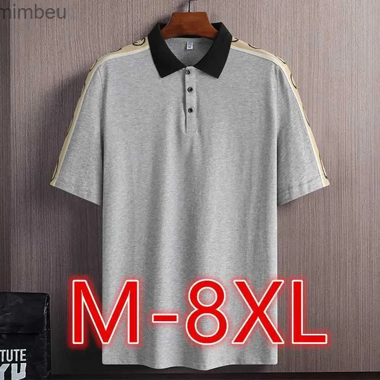 メンズTシャツポロシャツメンビッグサイズのビジネスシャツ8xl半袖通気性トップカミーズセタホンブルメンズ衣料品特大のTシャツ240110