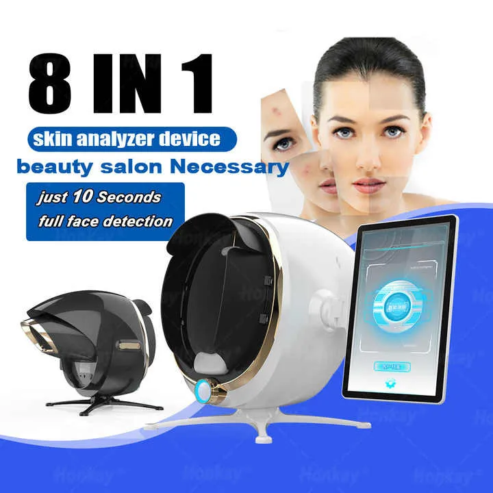 Most Advanced Intelligent WiFi Smart Mirror 3D Face Test Camera Diagnosis Skin Scanner UV Skin Analyzer Machine