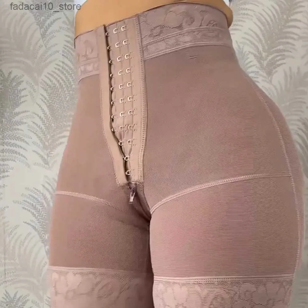 Vita pancia Shaper Fajas Colombianas Butt Lifter Pantaloncini per le donne Shapewear Push Up Mutandine Shapewear BBL Clessidra 3 ganci Biancheria intima Guaine Q240110