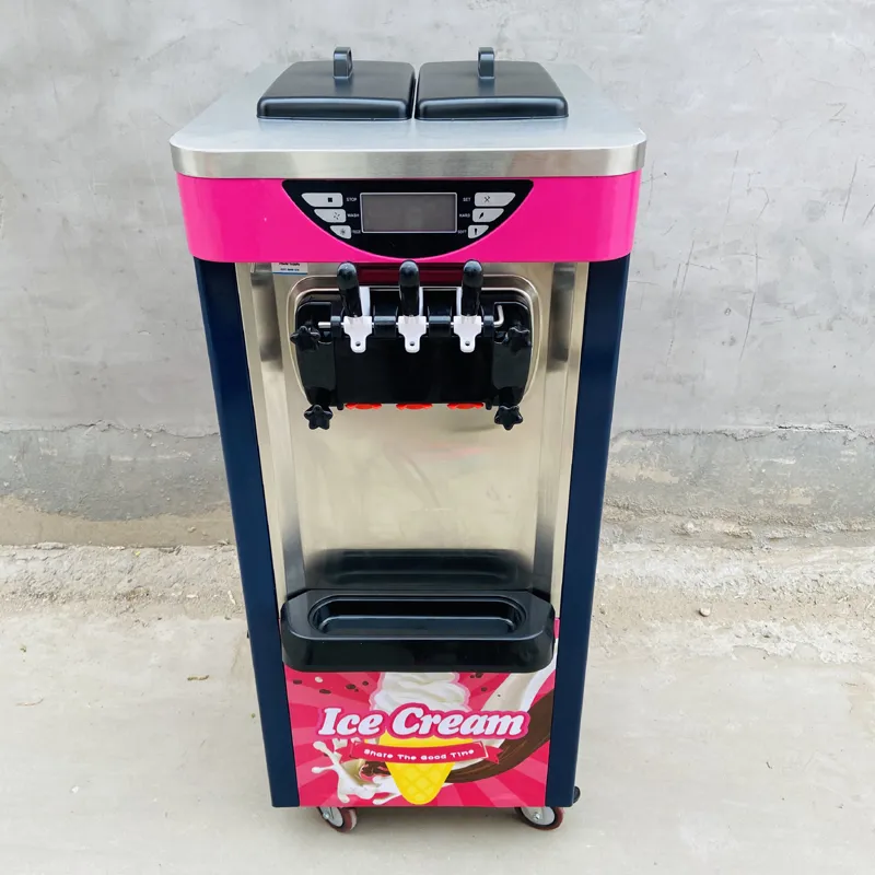Fashionabla italienska Batche Frys Gelato Glass Making Machine Stand Vertical Hard Ice Cream Machine till salu