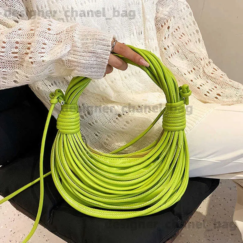Omuz çantaları yeni lüks tasarımcı s Kadınlar için marka satchel kaliteli omuz çantası moda cüzdanlar ve el çantası örgülü ip çapraz çantası T240110