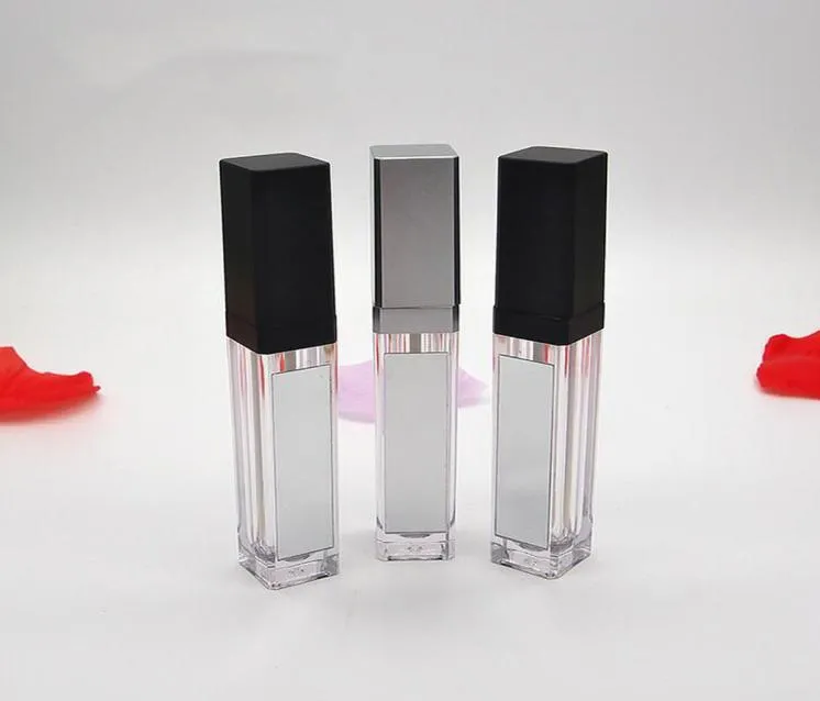 7ml LED Boş Dudak Parlatıcı Tüpler Kare Şeffaf Lipgloss Doldurulabilir Şişeler Konteyner Plastik Lipgloss Makyaj Paketleme Ayna ve 8174358