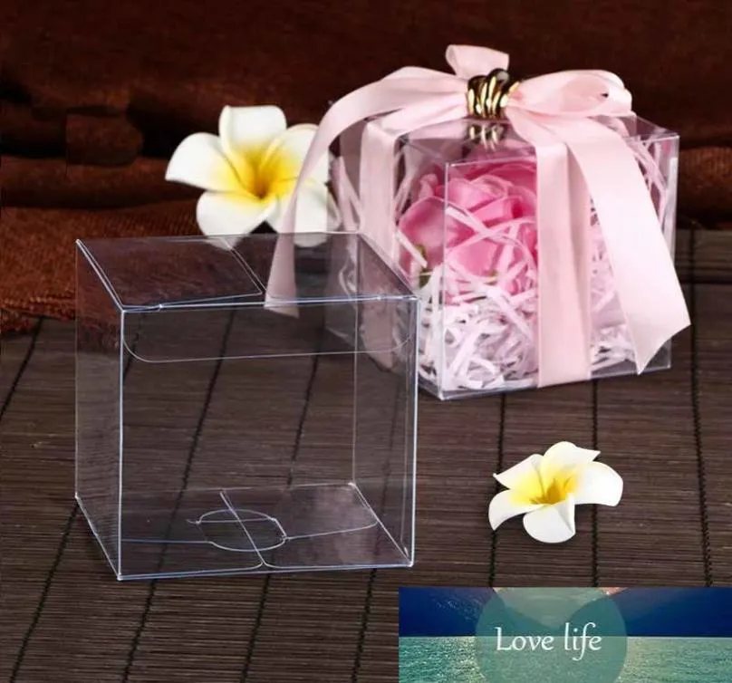 3cmから10cmの正方形のクリアボックス20pcsトイギフトボックス透明な結婚式のお願いチョコレートキャンディボックスイベント甘いキャンディーバッグ1550663
