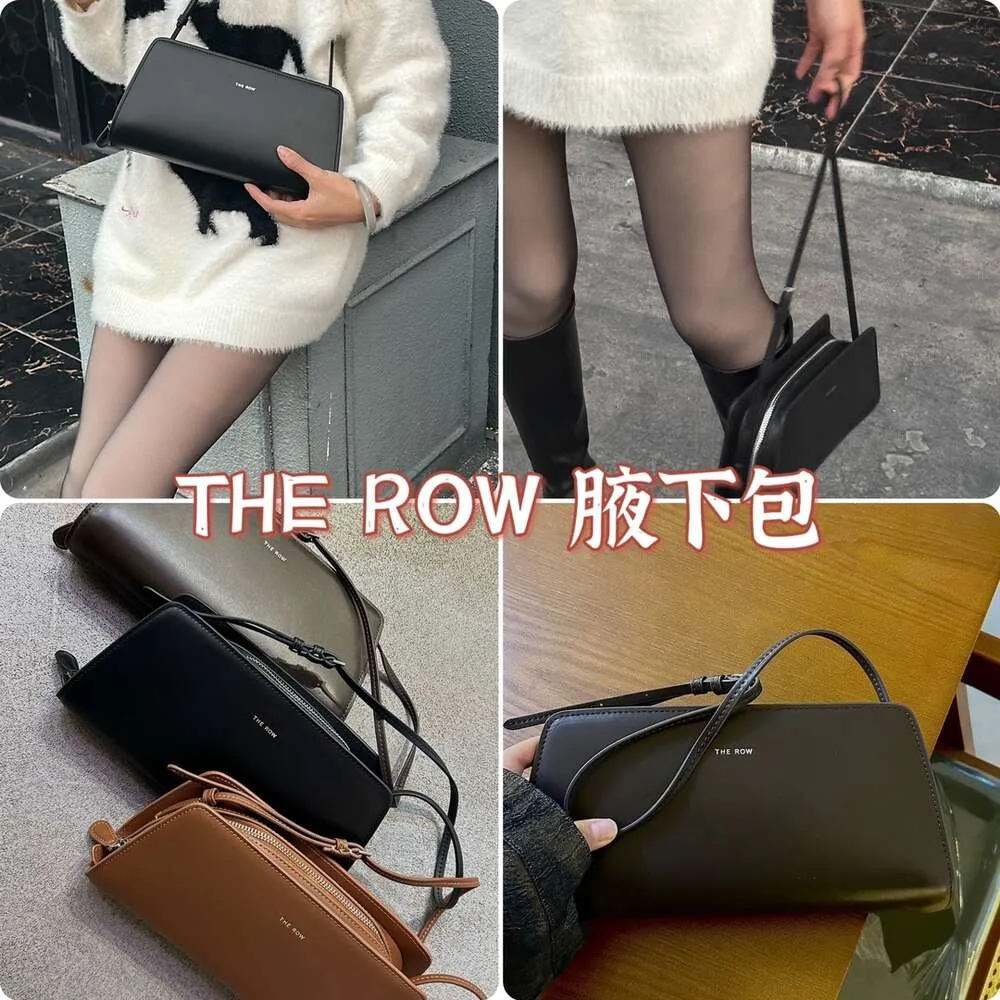 The niche design of THE ROW new underarm bag extended crossbody strap for crossbody small square bag carrying bag high quality