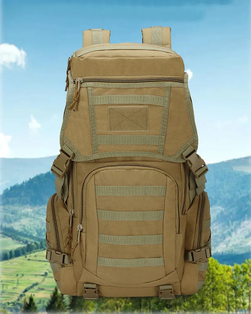 50L Multi-functional Tactical Backpack Men Mountaineering Fishing Hiking Rucksack Outdoor Camping Military Waterproof Backpacks 240110
