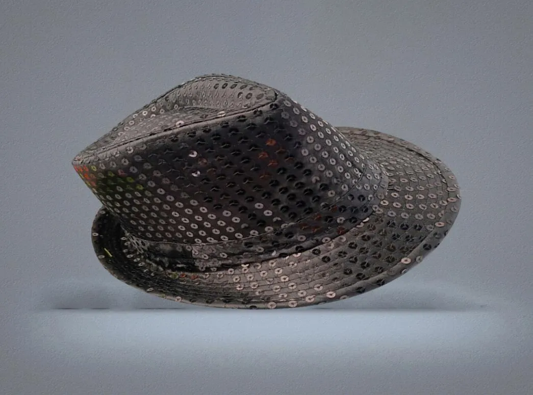 Chapeau de jazz à paillettes pour bébé, nouveau chapeau Fedora pour enfants et adultes, spectacle de magie Fedoras, 10 couleurs pour spectacle sur scène, festival, fête 1603943