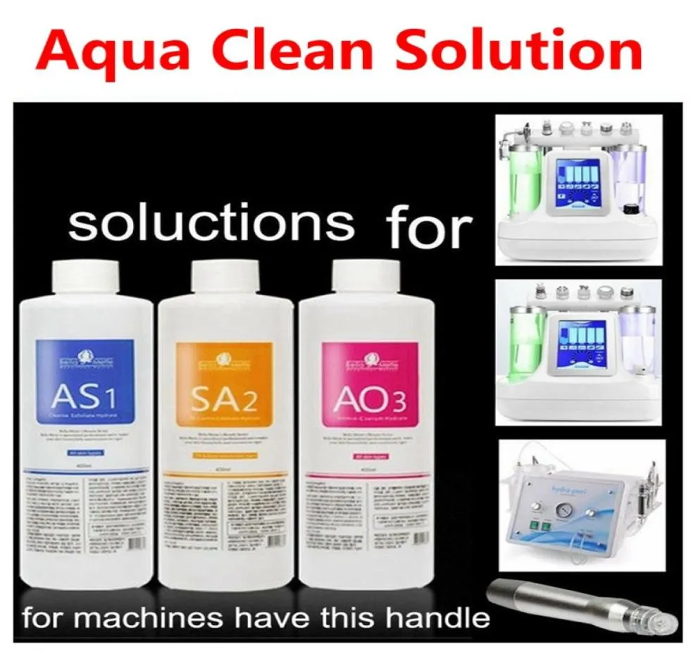 Microdermoabrasão AS1 SA2 AO3 Aqua Peeling Solution 400ml por garrafa HydraFacial Soro para Hydra Dermoabrasão DHL2632271