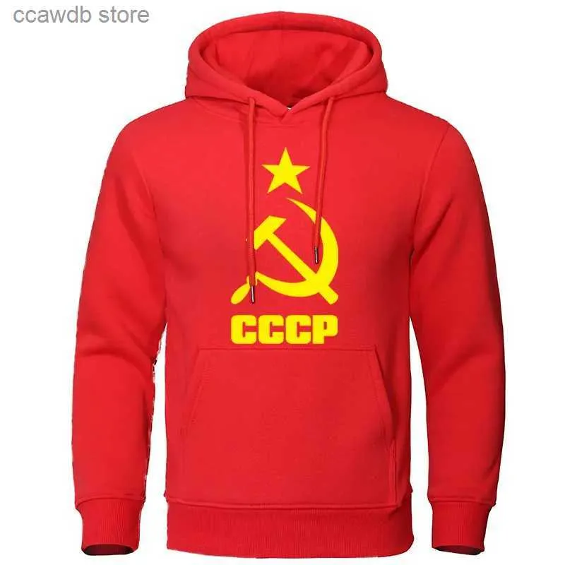 Men's Hoodies Sweatshirts Autumn Men Women Clothing CCCP Russian Hoodies USSR Oversized Sweatshirts Moscow Fashion Pullovers Quality Soviet Union Tops T240110